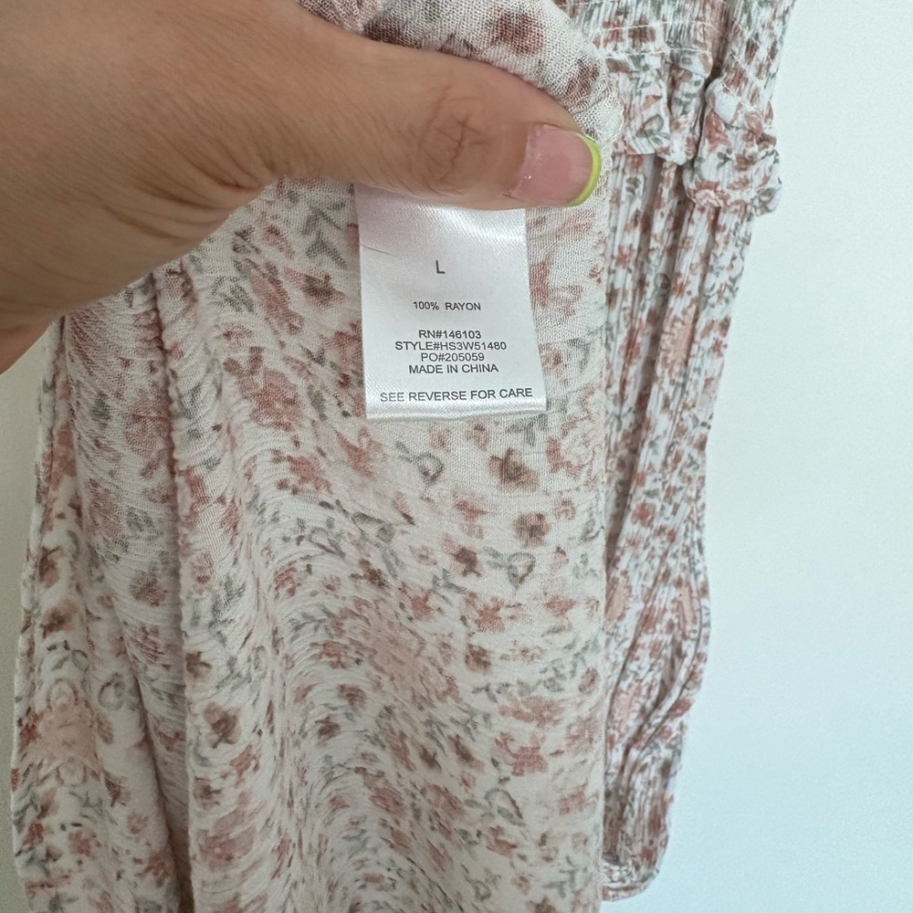 Hippie Rose Pink Floral Midi Dress - Picture 6 of 7